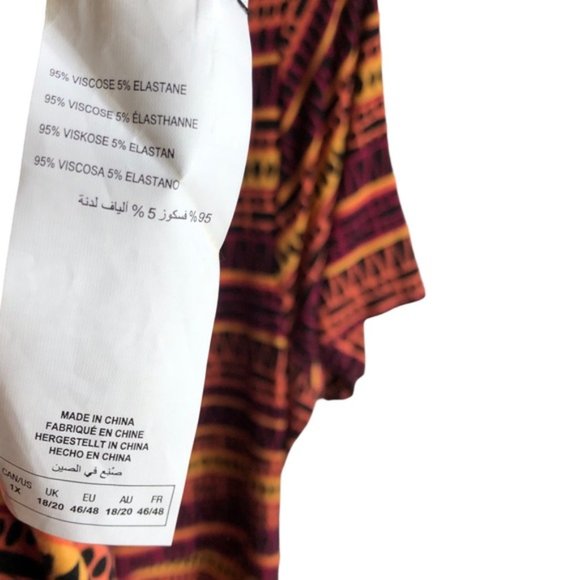 Michel Studio Midi Dress 1X Geometric Fall - Picture 7 of 9